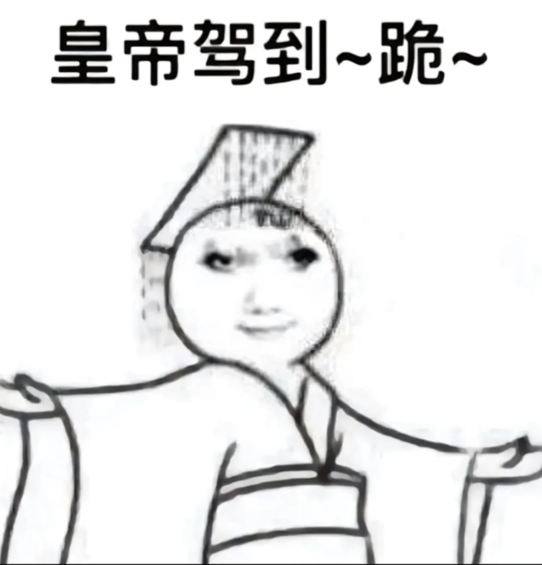赛博皇帝“皇帝驾到~跪~”表情包